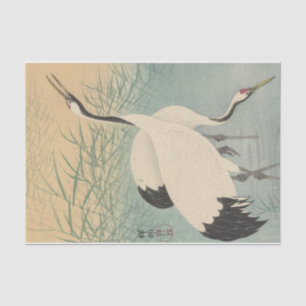 Two Cranes by Ohara Koson Tissue Paper