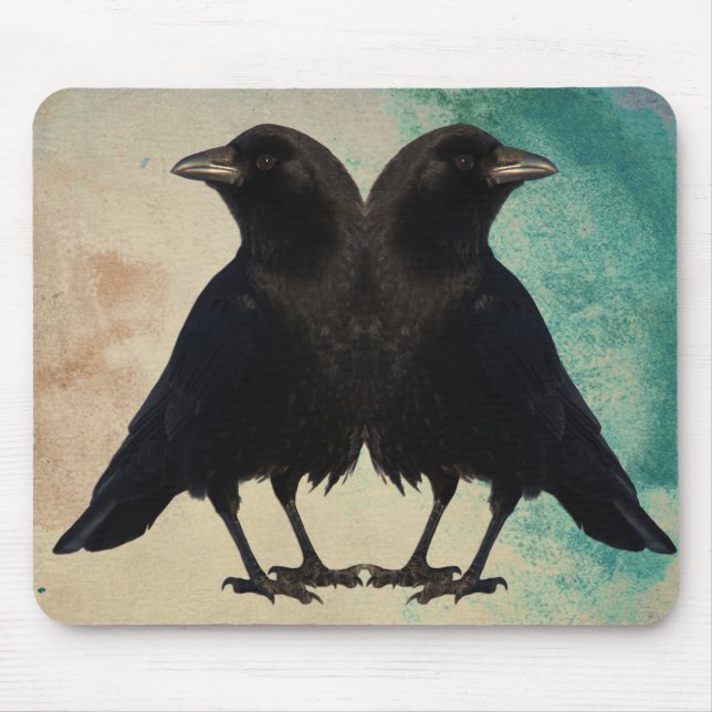 Two Crows Art Mouse Pad (Front)