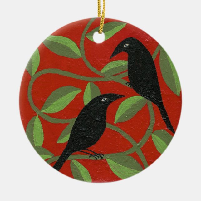 Two Crows Ornament (Front)