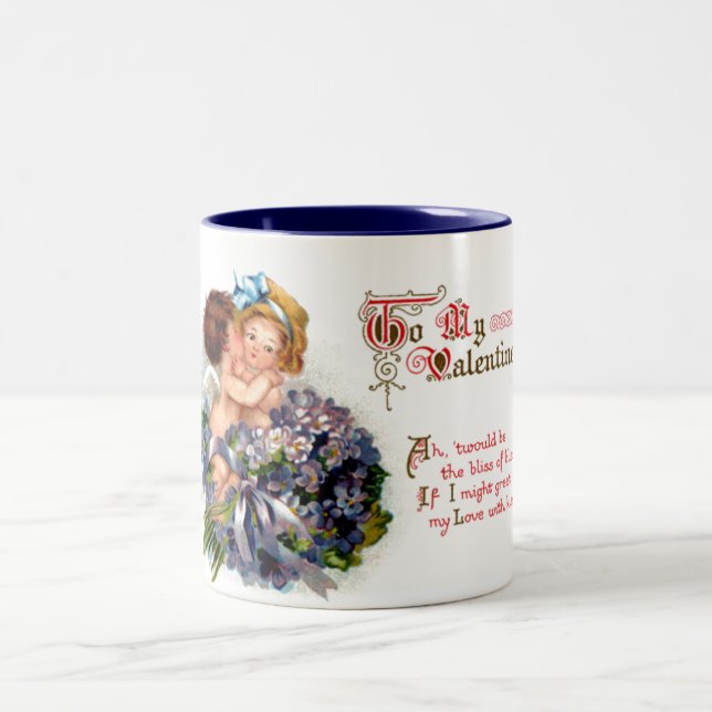 Two Cupid and Poem Mug (Center)