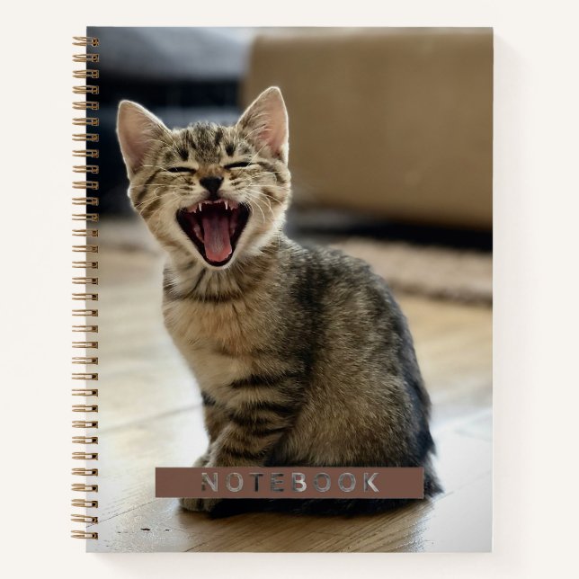 Two Customizable Pet Photo Templates Fun Gift Notebook (Front)