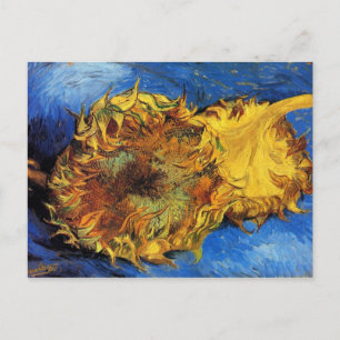 Two Cut Sunflowers Van Gogh Fine Art Postcard