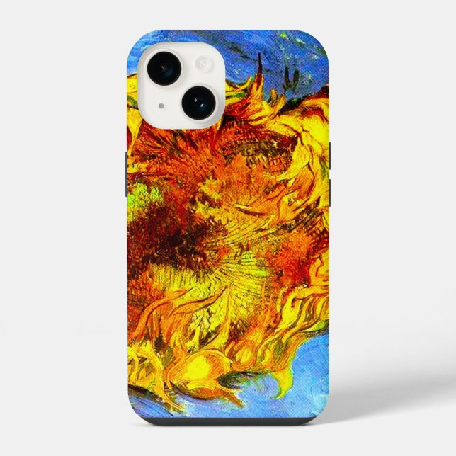 Two Cut Sunflowers Van Gogh iPhone Case (Back)