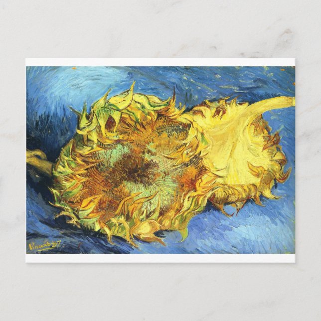 Two Cut Sunflowers - Vincent Van Gogh Postcard (Front)