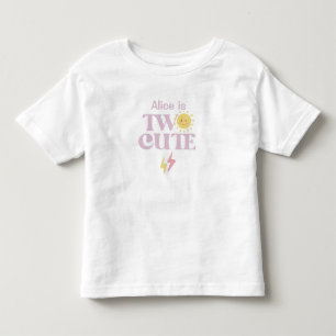 Two Cute – 2nd Birthday T-Shirt for Toddler Girls