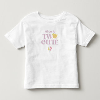 Two Cute – 2nd Birthday T-Shirt for Toddler Girls