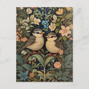 Two Cute Baby Birds Botanical Garden Postcard