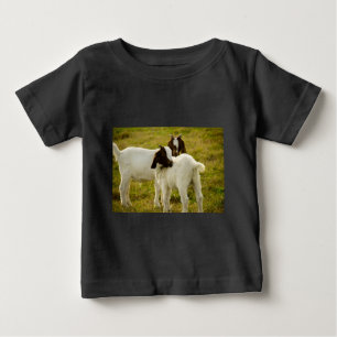 Two Cute Boer Goats in Field Photo Baby T-Shirt