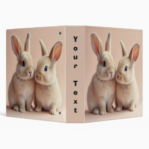 Two Cute Bunnies Binder