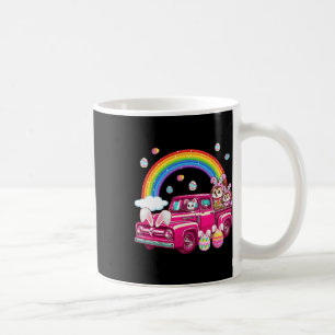 Two Cute Bunny Hedgehogs On Truck Easter Hunting E Coffee Mug