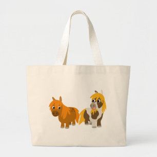Two Cute Cartoon Ponies custom Bag
