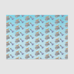 Two Cute Dinosaurs Tissue Paper