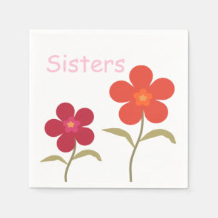Two cute flowers sisters stone coaster napkin