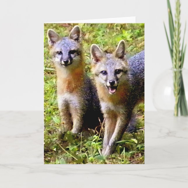 TWO CUTE FOX CARD (Front)