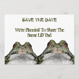 Two Cute Frogs: Save The Date: Wedding: Art Date
