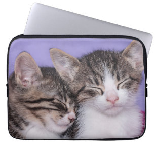 Two Cute Kittens Napping Laptop Sleeve