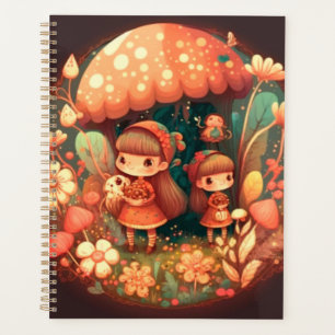 Two cute little girls elves  planner