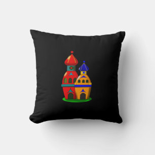 Two cute little houses Throw Pillow