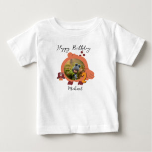 Two Cute Photo Birthday Baby T-Shirt