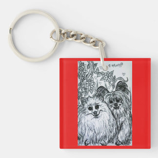 Two Cute Puppies, a.k.a. Two Baked Goods! Keychain
