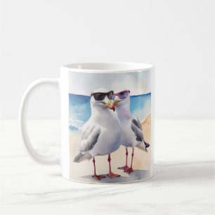 Two Cute Seagulls Inlove Coffee Mug