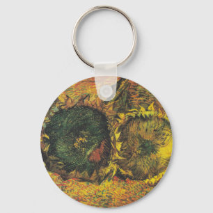 Two cutted sunflowers by Vincent van Gogh Keychain