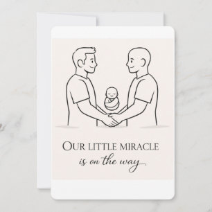 Two dads expecting baby-Celebrating LGBTQ Invitation