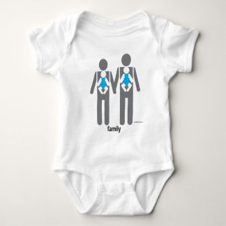 Two Dads, Two Sons Baby Bodysuit