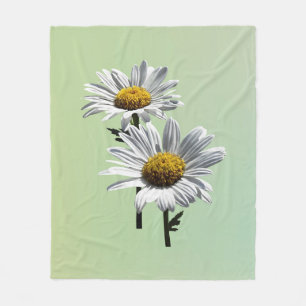 Two Daisies in Sunshine Fleece Blanket