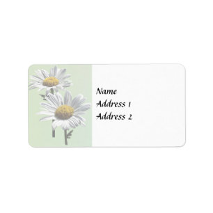 Two Daisies in Sunshine Wedding Products Label