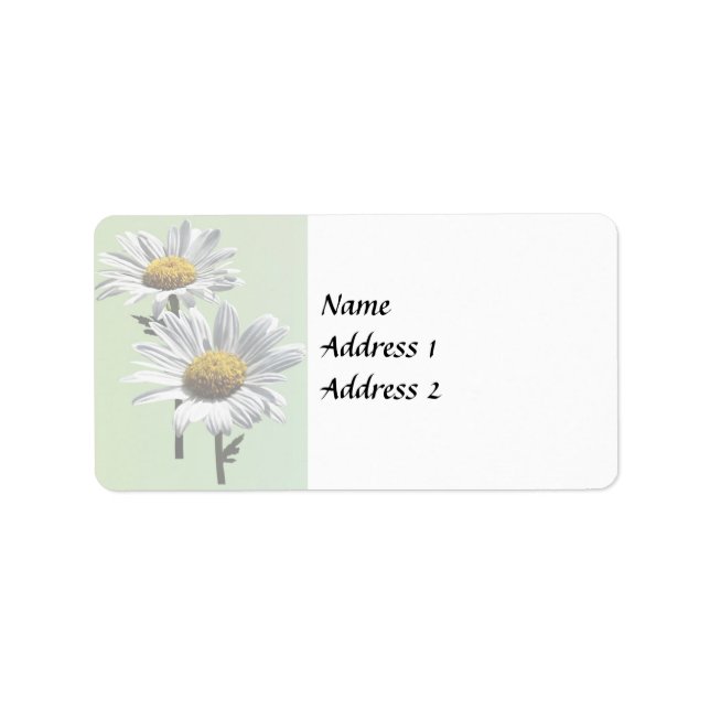 Two Daisies in Sunshine Wedding Products Label (Front)