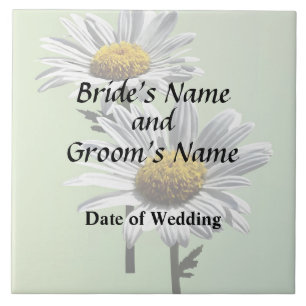 Two Daisies in Sunshine Wedding Products Tile