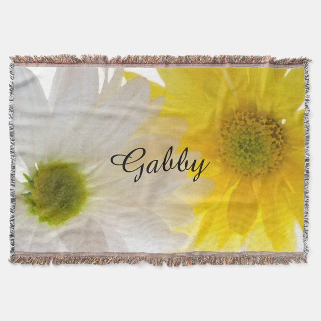 Two Daisies Throw Blanket (Front)