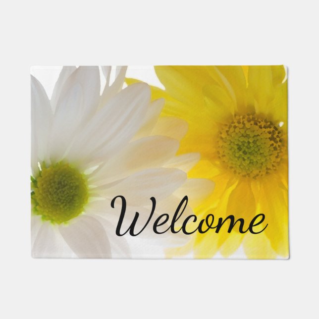 Two Daisies Welcome Doormat (Front)