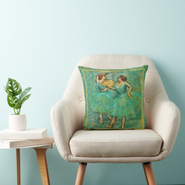 Two Dancers, Degas Art Decorative Throw Pillow (Chair)