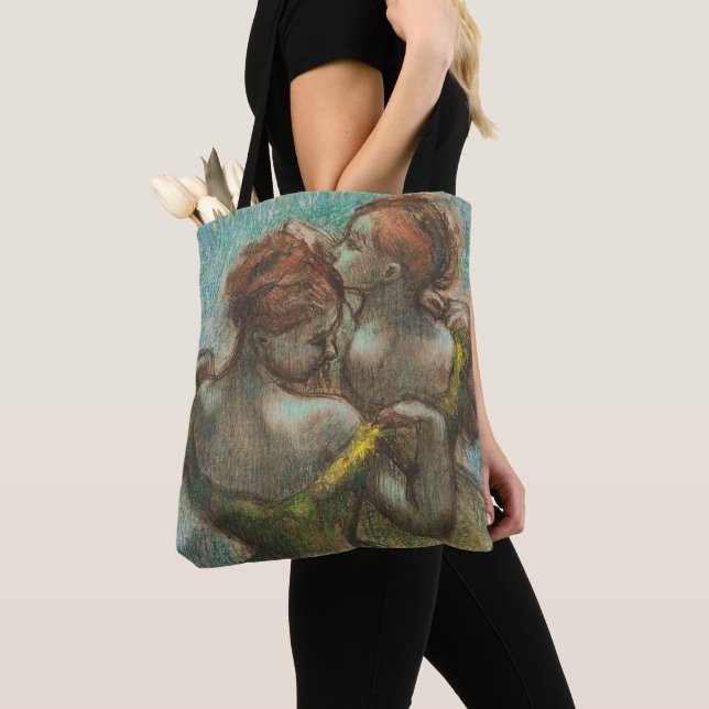 Two Dancers, Half-length, Degas Art  Tote Bag (Close Up)