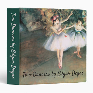 Two Dancers on a Stage by Edgar Degas, Vintage Art Binder