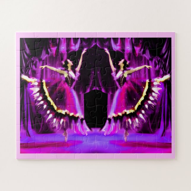 Two dancing ballerinas art jigsaw puzzle (Horizontal)