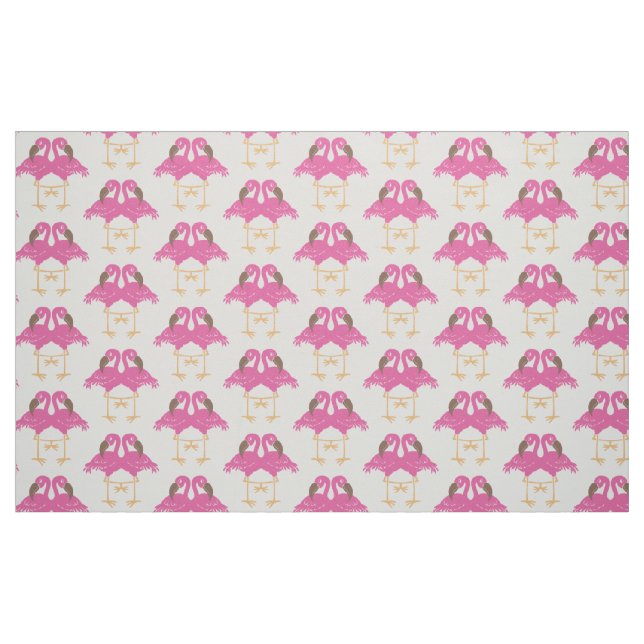 Two dancing flamingos fabric (Fat Quarter)