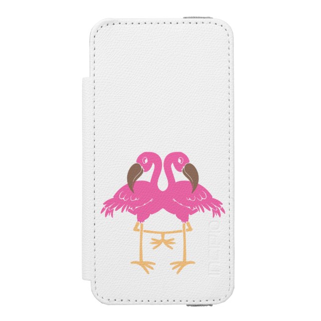 Two dancing flamingos incipio iPhone wallet case (Folio Front)