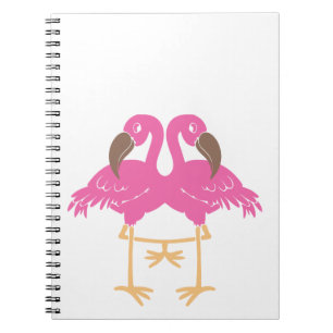Two dancing flamingos notebook