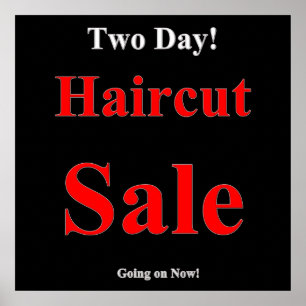 Two Day Haircut Sale Poster Matte