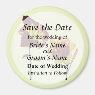 Two Daylilies having a Chat Save the Date Magnet