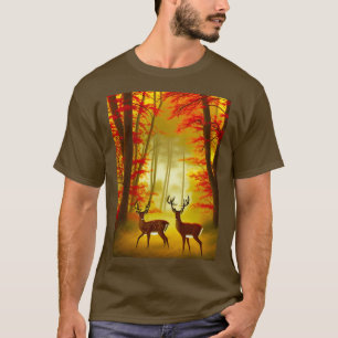Two deer in an Autumn Forest / Woods T-Shirt