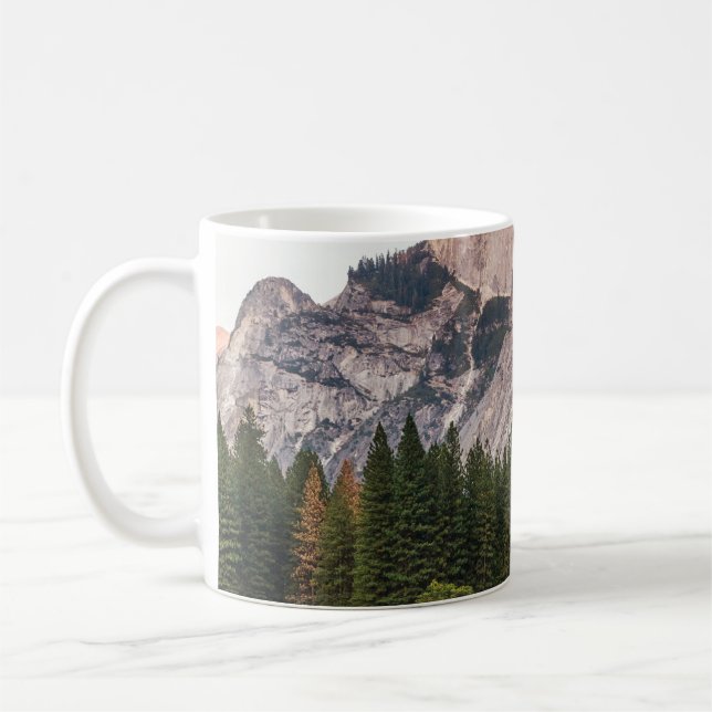 TWO DEER IN FRONT OF HALF DOME IN YOSEMITE VALLEY  COFFEE MUG (Left)
