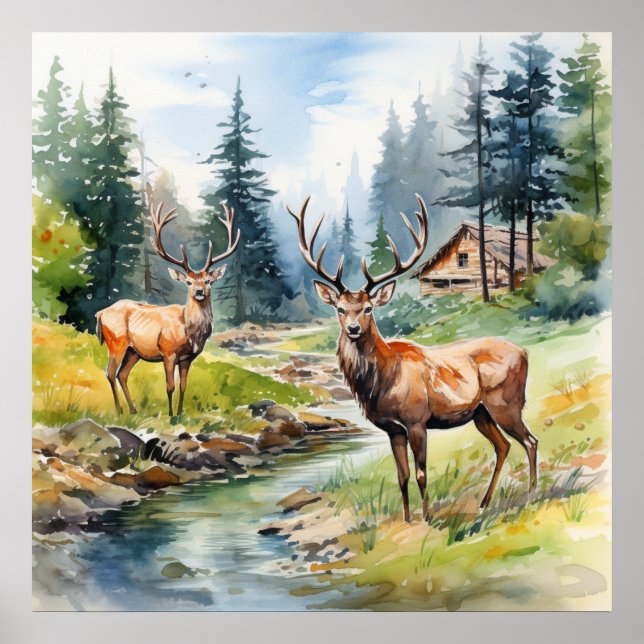 Two Deer Poster (Front)