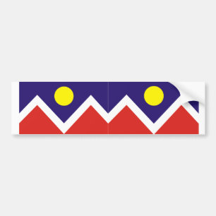 TWO Denver, Colorado Flag Bumper Sticker