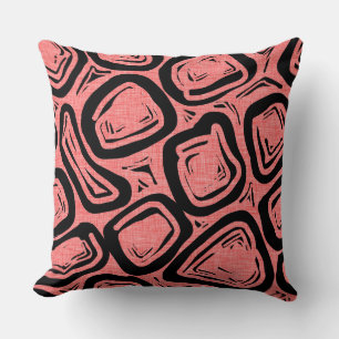 Two Designs Mid Century Modern Atomic Shapes Throw Pillow