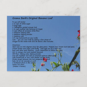 Two Dessert Recipe Card