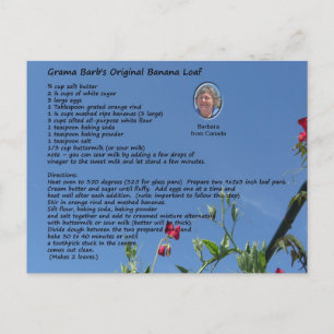 Two Dessert Recipe Card